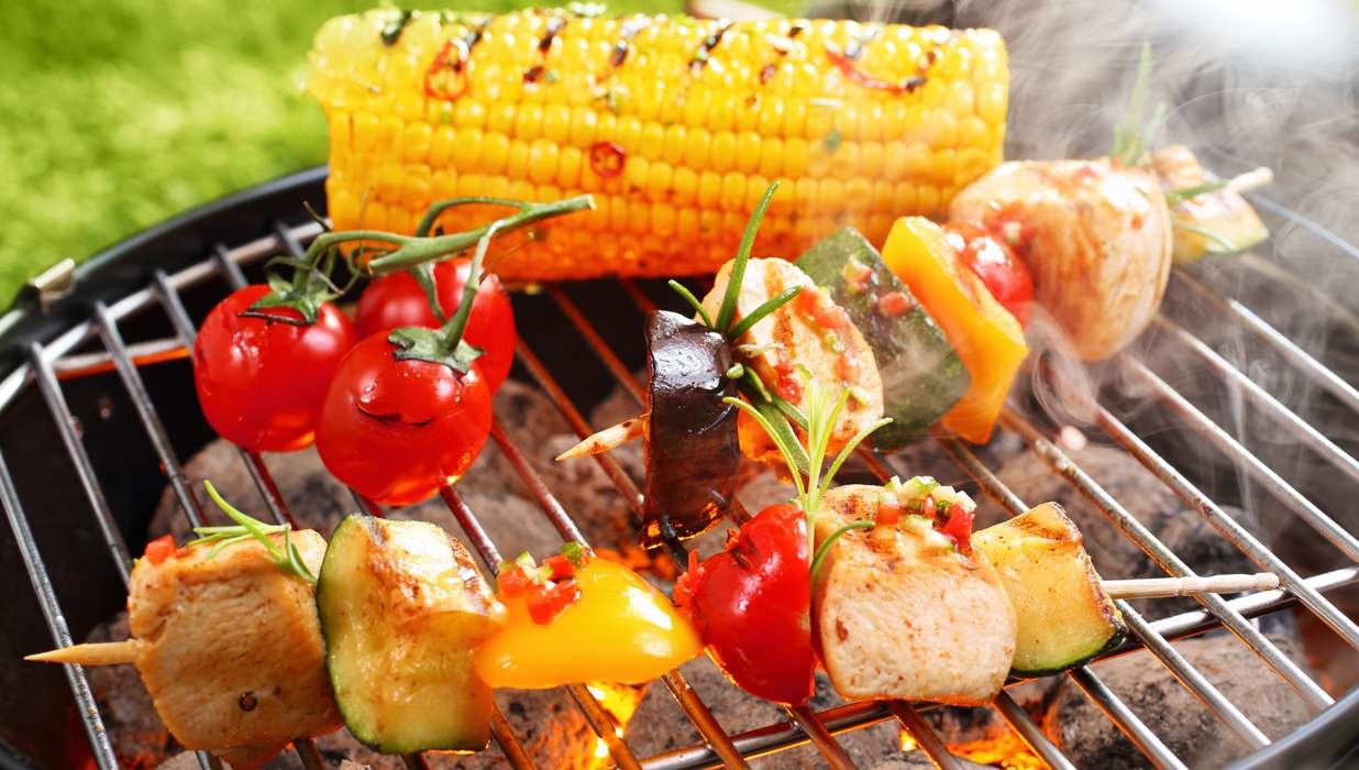 barbecue met groenten